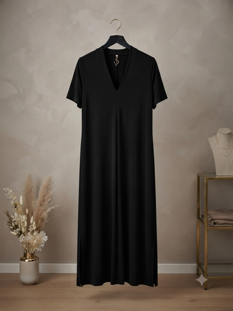 Vestido Largo | Manga Corta