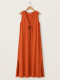 Vestido Largo | Tirante Ancho Con Bolsillos