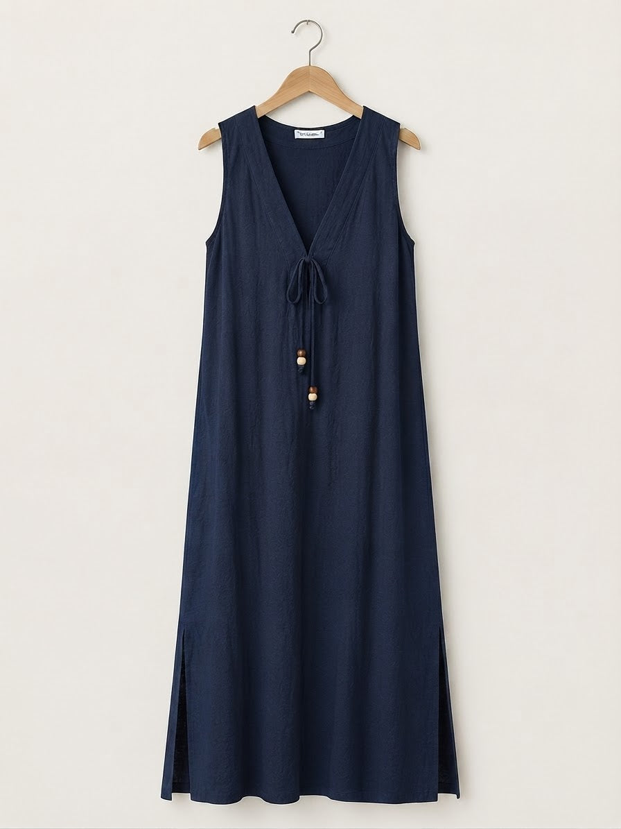 Vestido Largo | Tirante Ancho Con Bolsillos