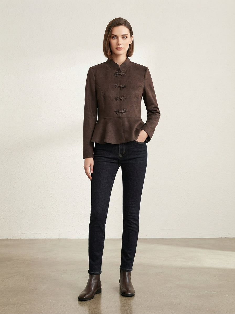Chaqueta fina | Estilo Oriental con Bajo Peplum