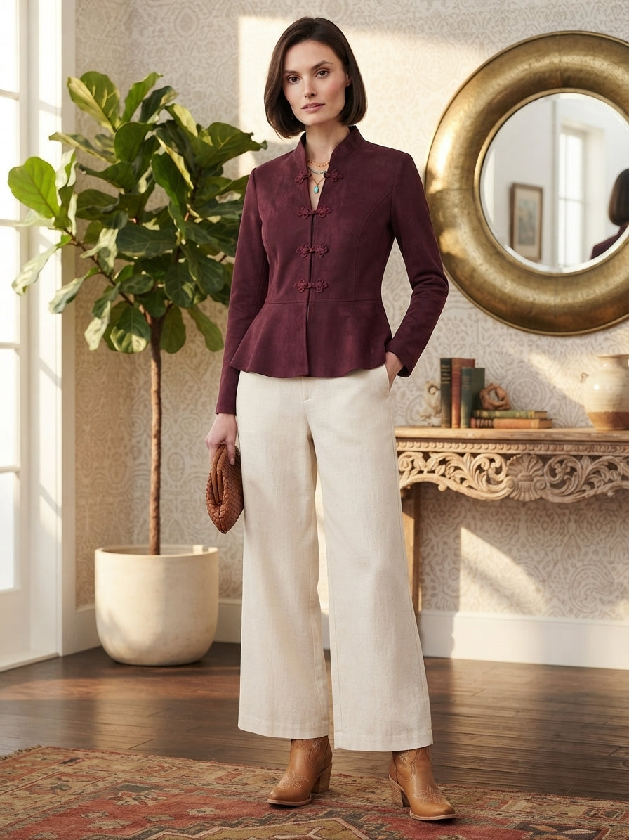 Chaqueta fina | Estilo Oriental con Bajo Peplum