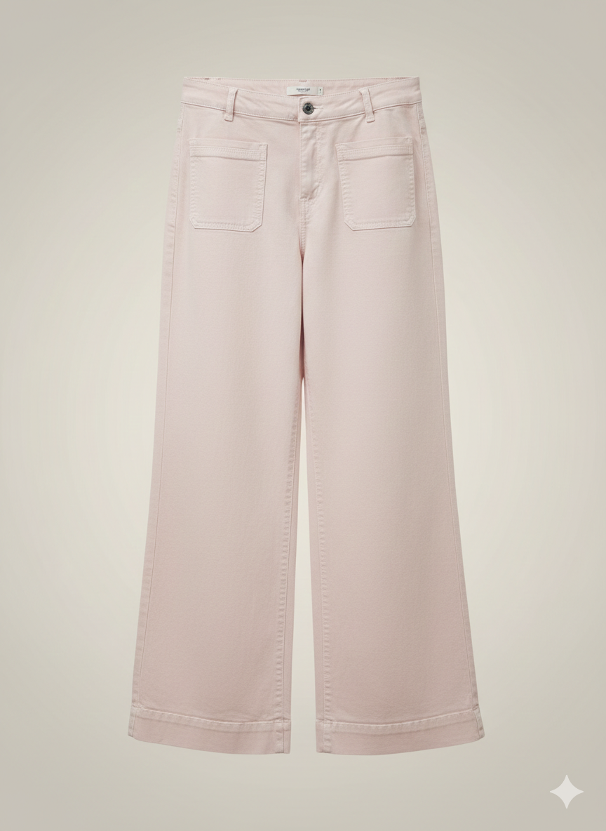Pantalón bolsillos wide leg  ROSA