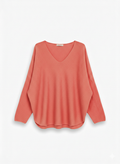 Jersey de Punto con Escote en V – Estilo Oversize