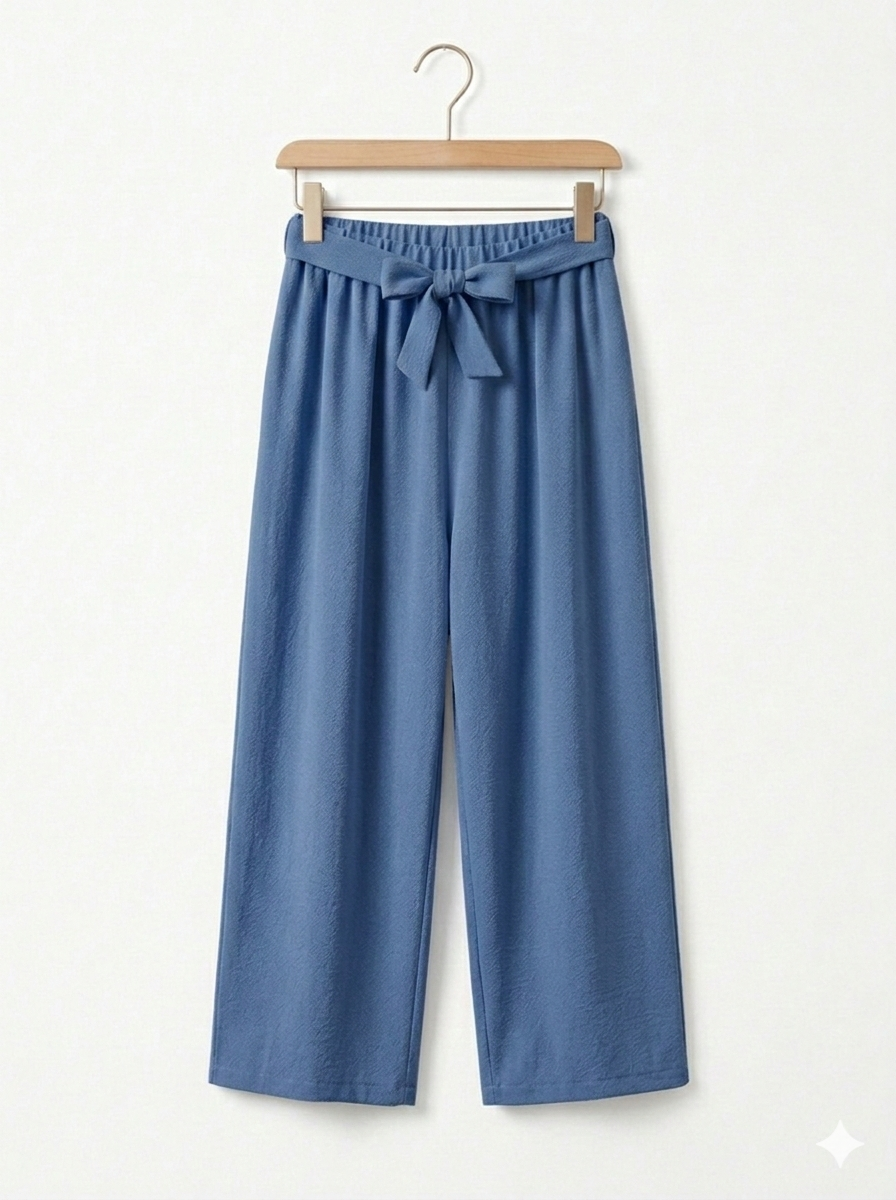 Pantalón Fluido Wide-Leg con Cintura Elástica