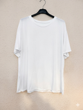 Camiseta manga corta oversize cuello redondo