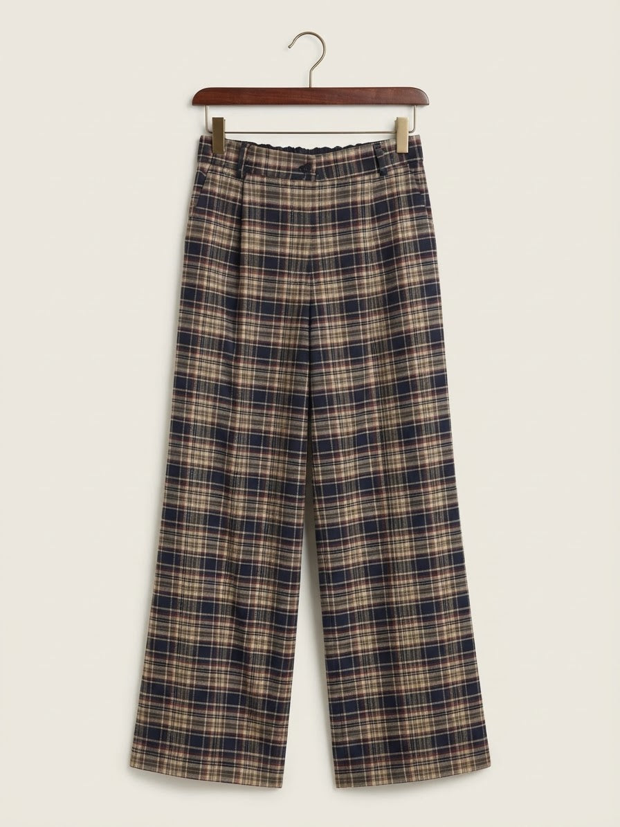 Pantalón de cuadros | pierna ancha