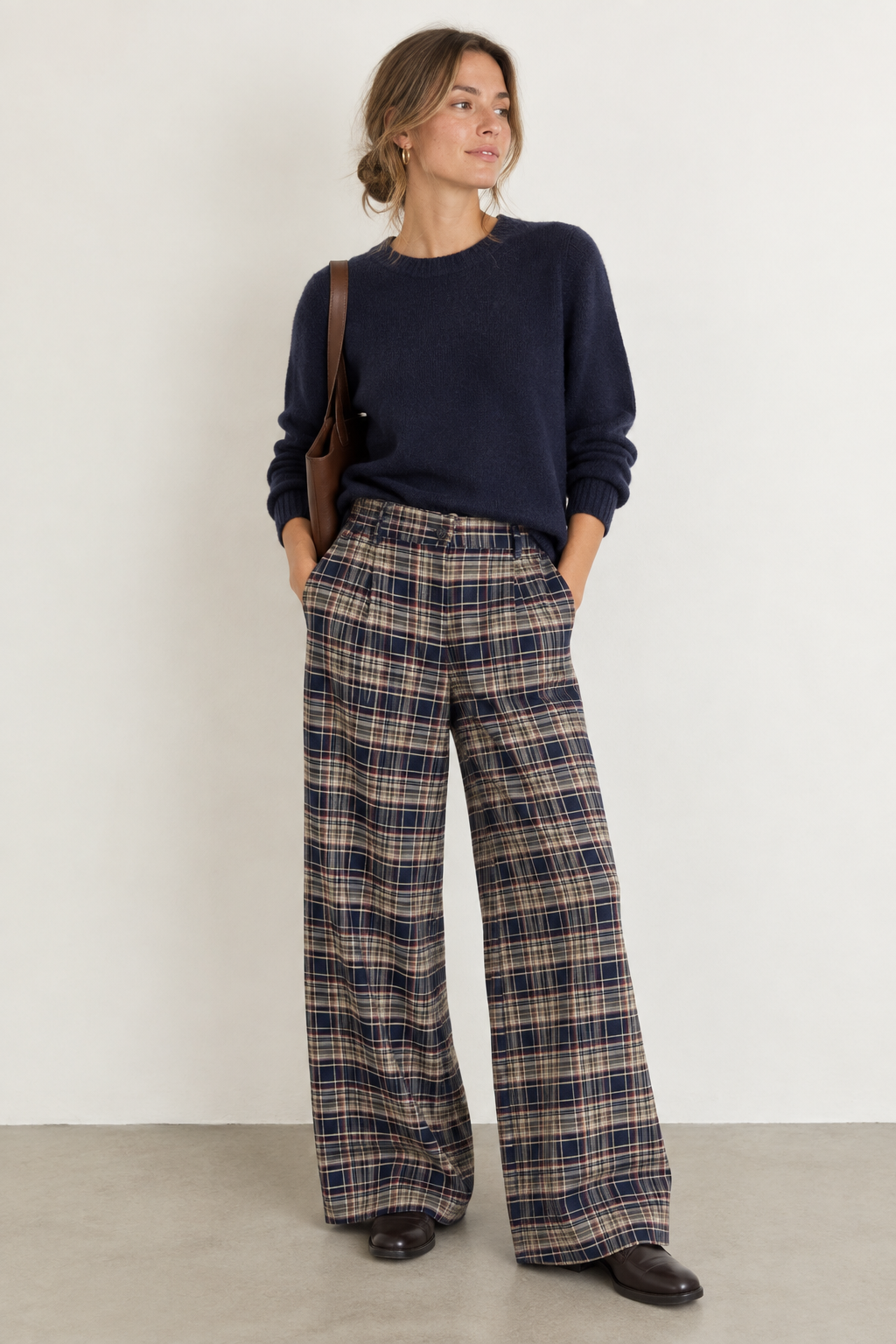 Pantalón de cuadros | pierna ancha