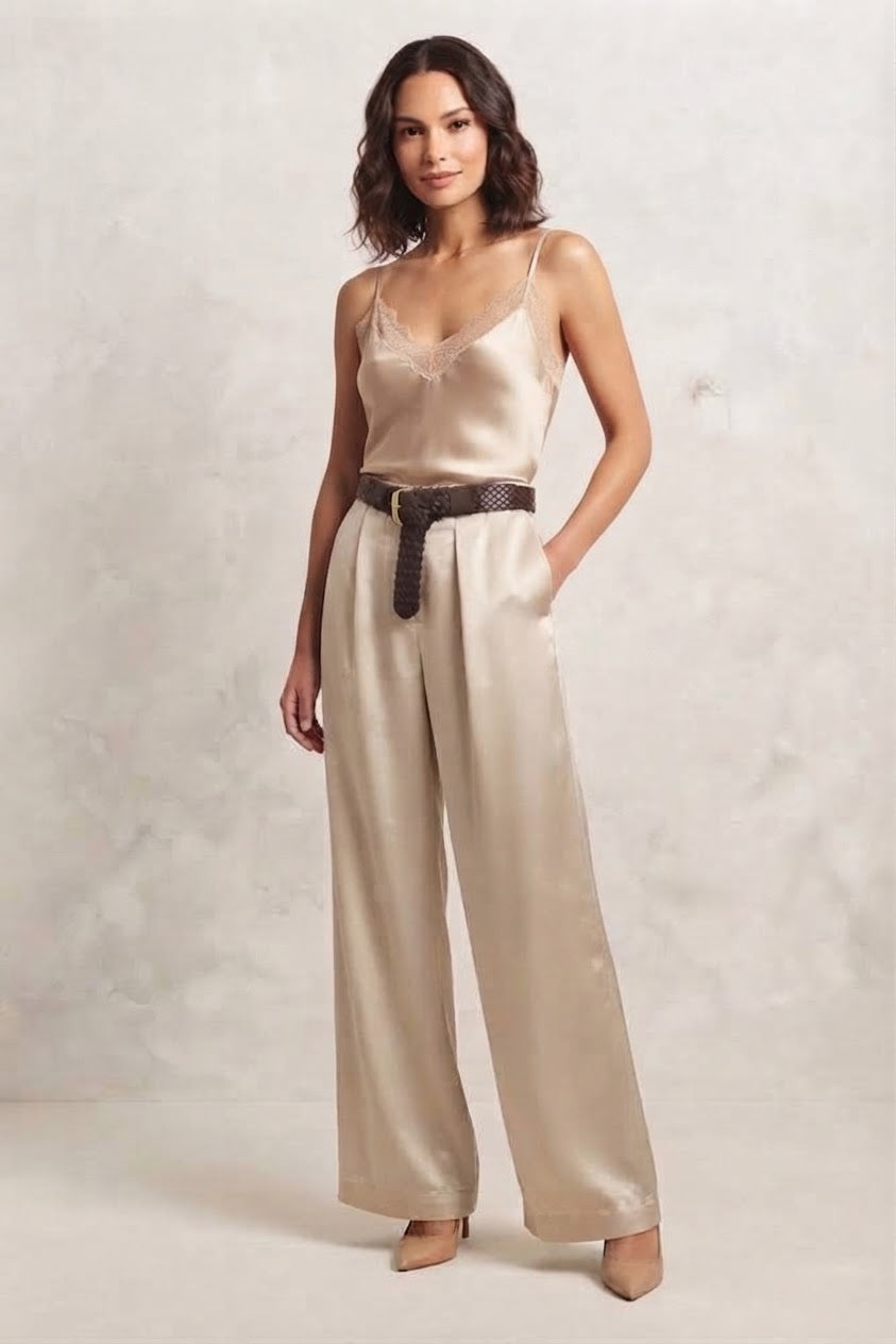 Pantalón Palazzo | Satinado