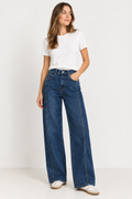 Pantalón Tejano | Wide Leg Costura