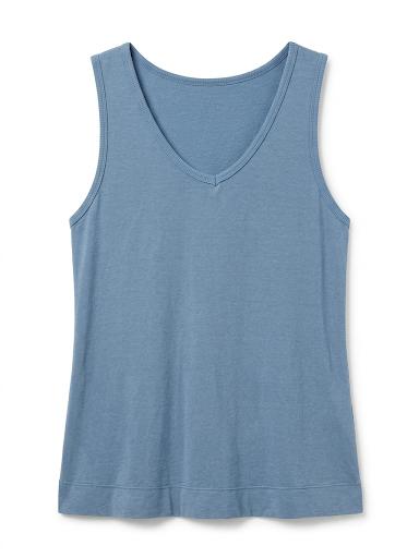 Camiseta de Tirante Ancho Básica con Cuello de Pico