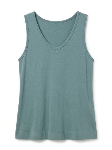 Camiseta de Tirante Ancho Básica con Cuello de Pico