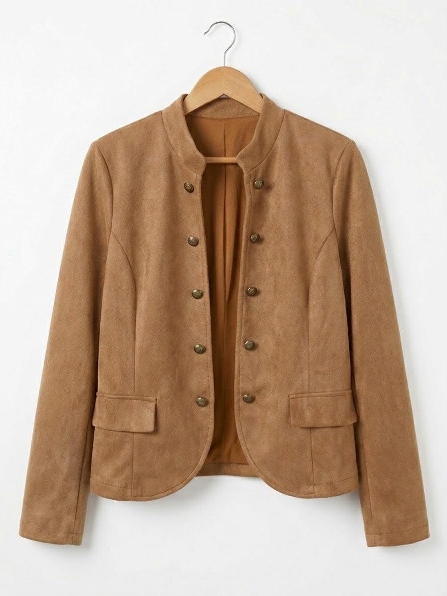 Chaqueta de Antelina | Estilo Napoleón con Botones
