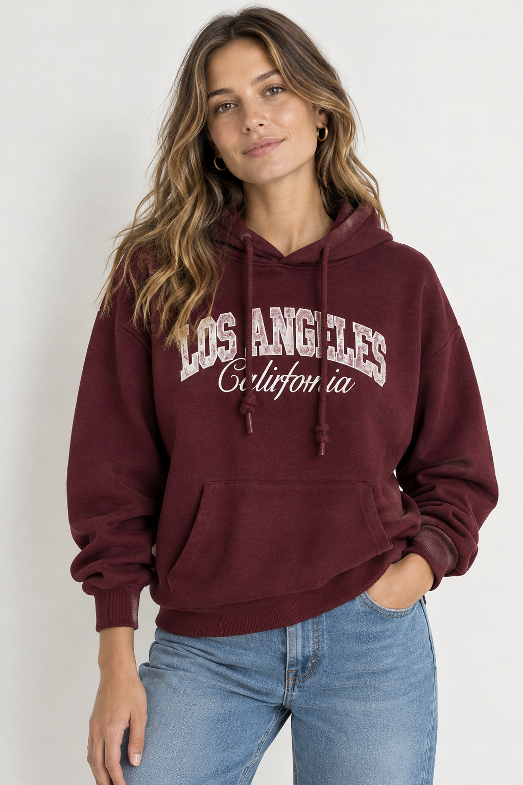 Sudadera "Los Angeles California" | Capucha y Felpa Interior