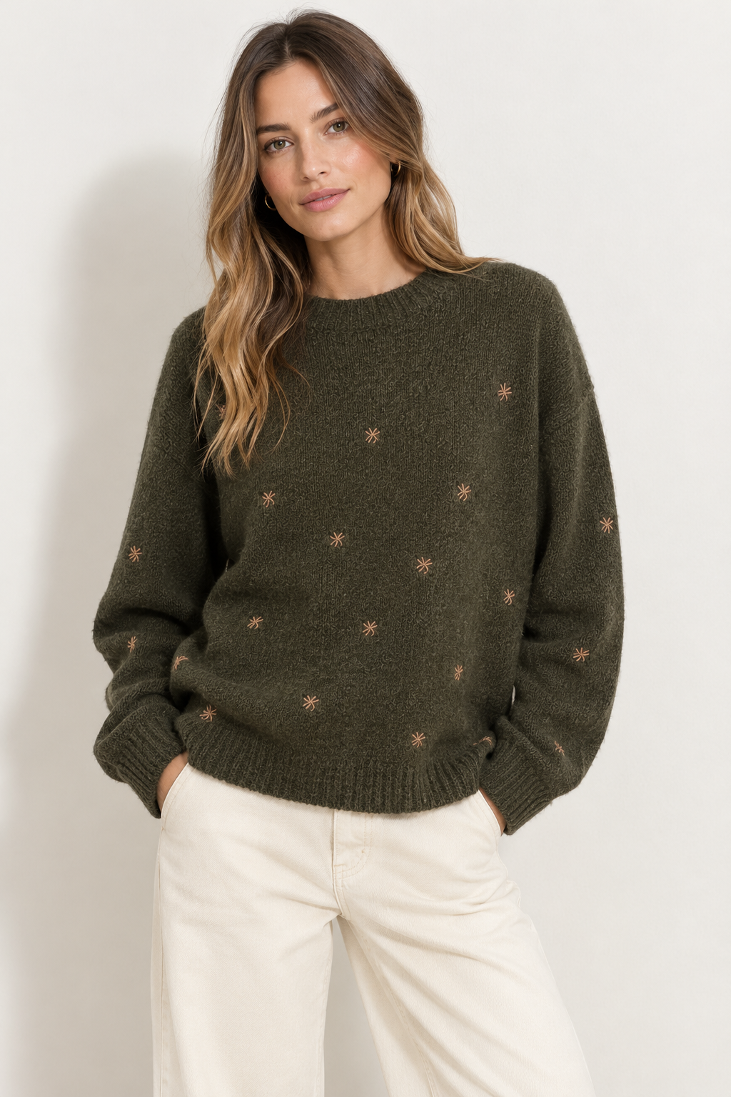 Jersey de Punto | Bordados de Flores