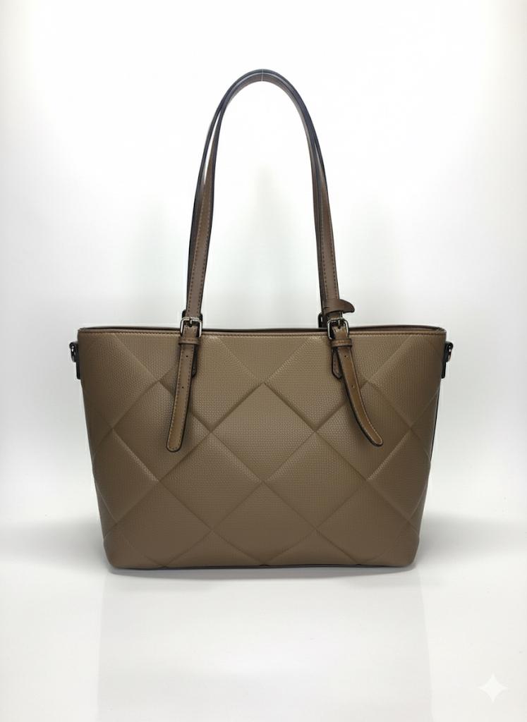 bolso tote efecto acolchado