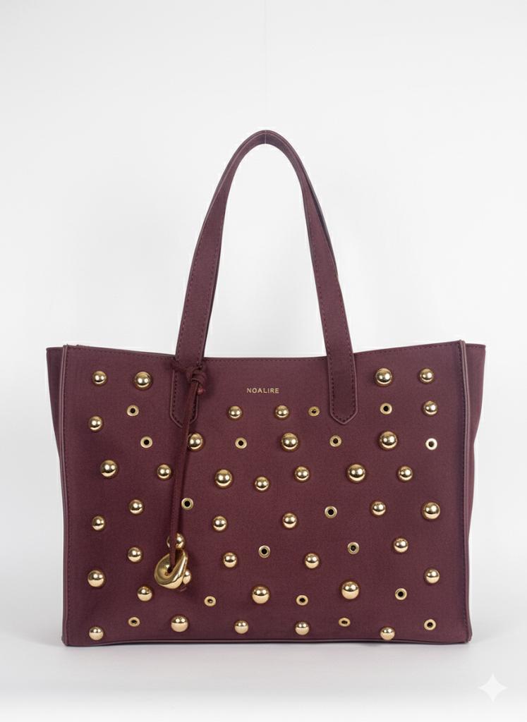 Bolso Tote Maxi Tachuelas Doradas