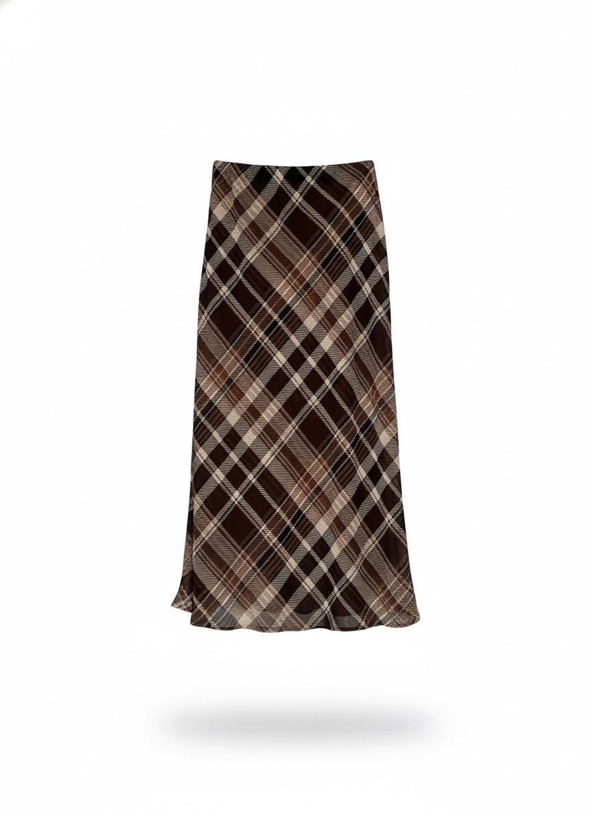 Falda Midi 'Autumn Chic' de Cuadros