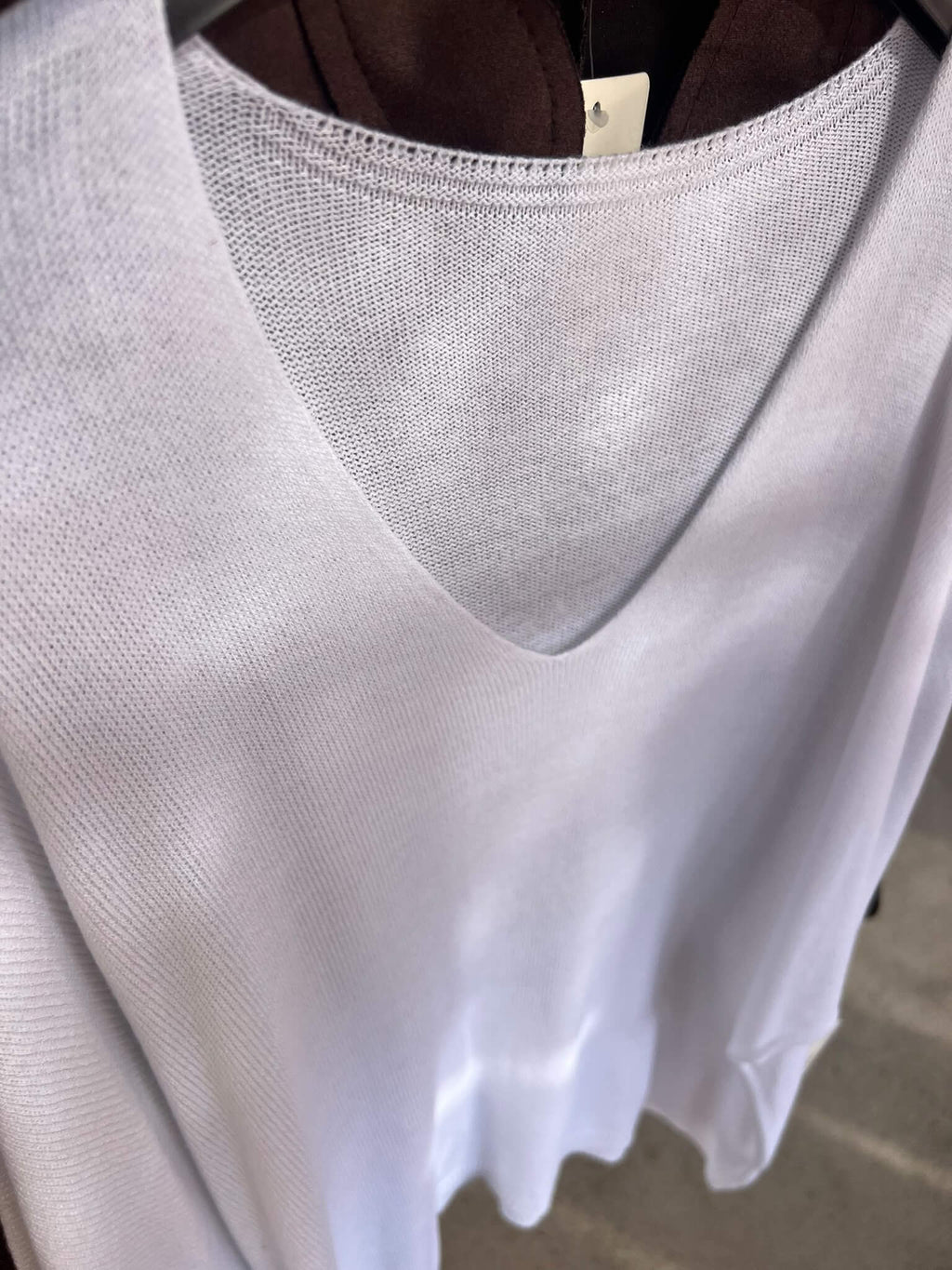 Jersey Punto Fino | Cuello en V Manga Murciélago