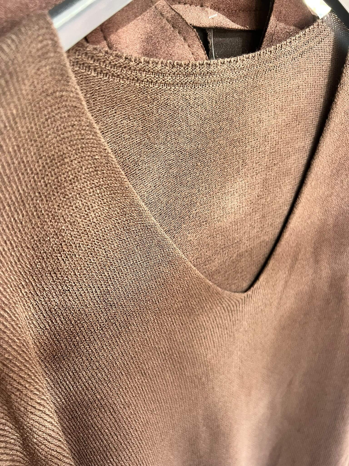 Jersey Punto Fino | Cuello en V Manga Murciélago