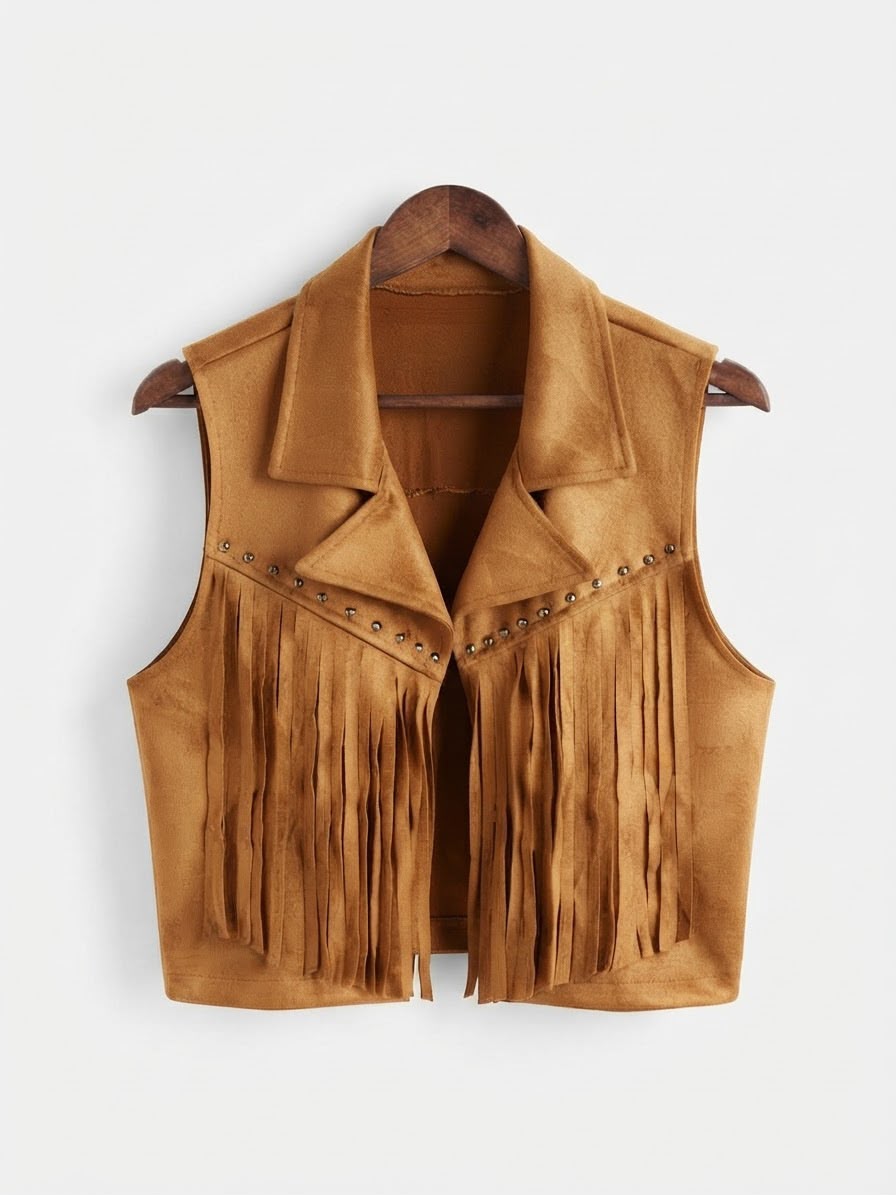 Chaleco Antelina | Flecos y Tachuelas Estilo Boho