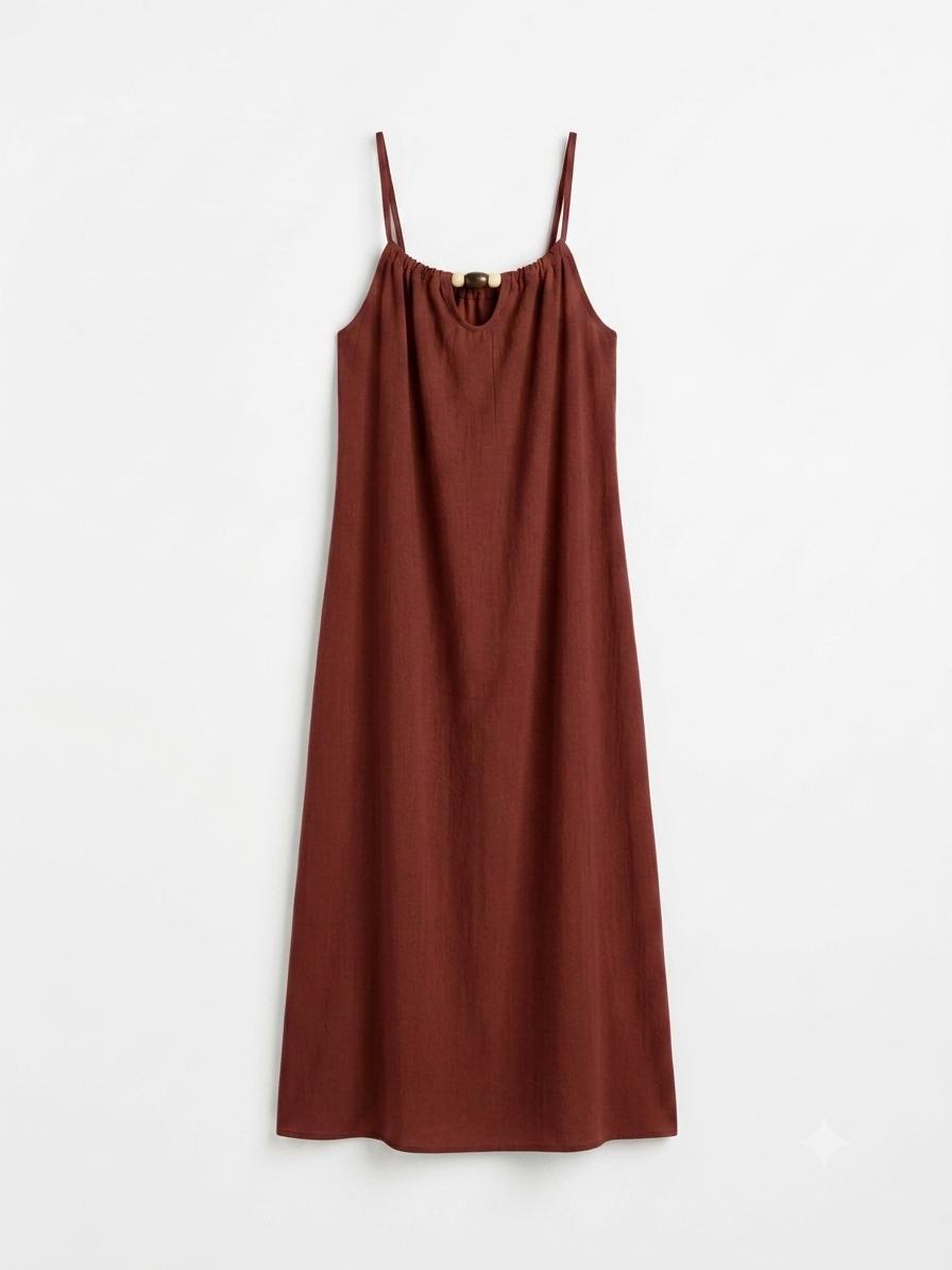 Vestido Midi | Bolas Escote