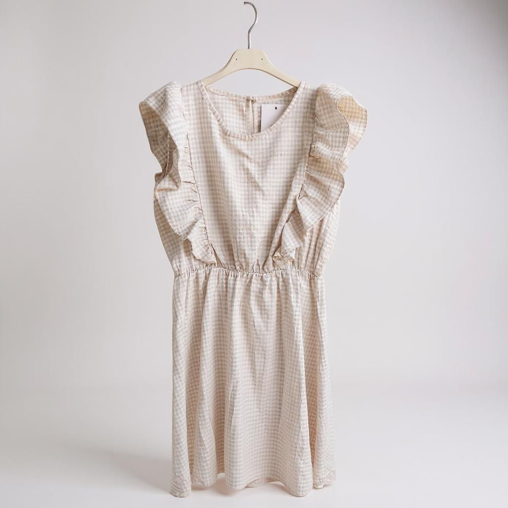 Vestido de Cuadros Vichy con Volantes