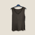 Camiseta de Tirante Ancho Básica con Cuello de Pico