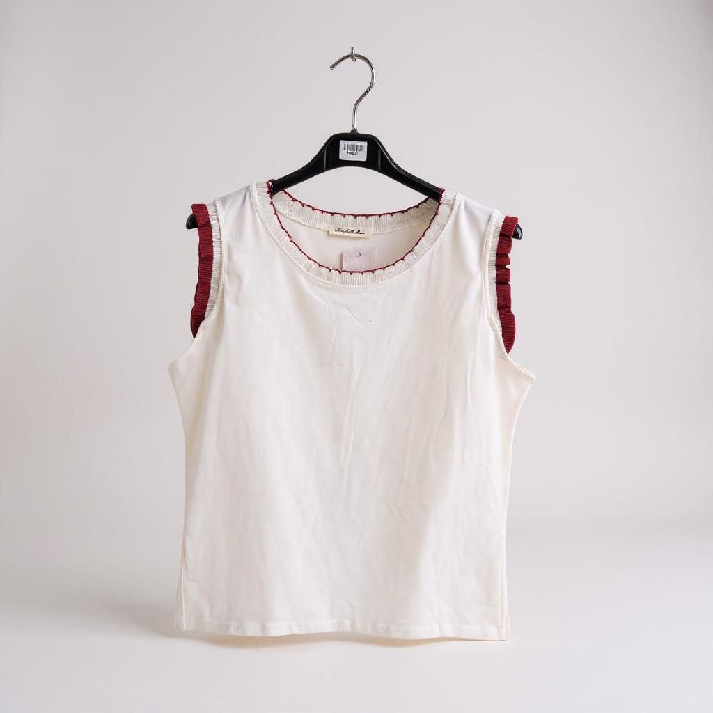 Camiseta sin Mangas con Volantes color
