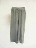 Pantalón Fluido de Algodón con Efecto Lino