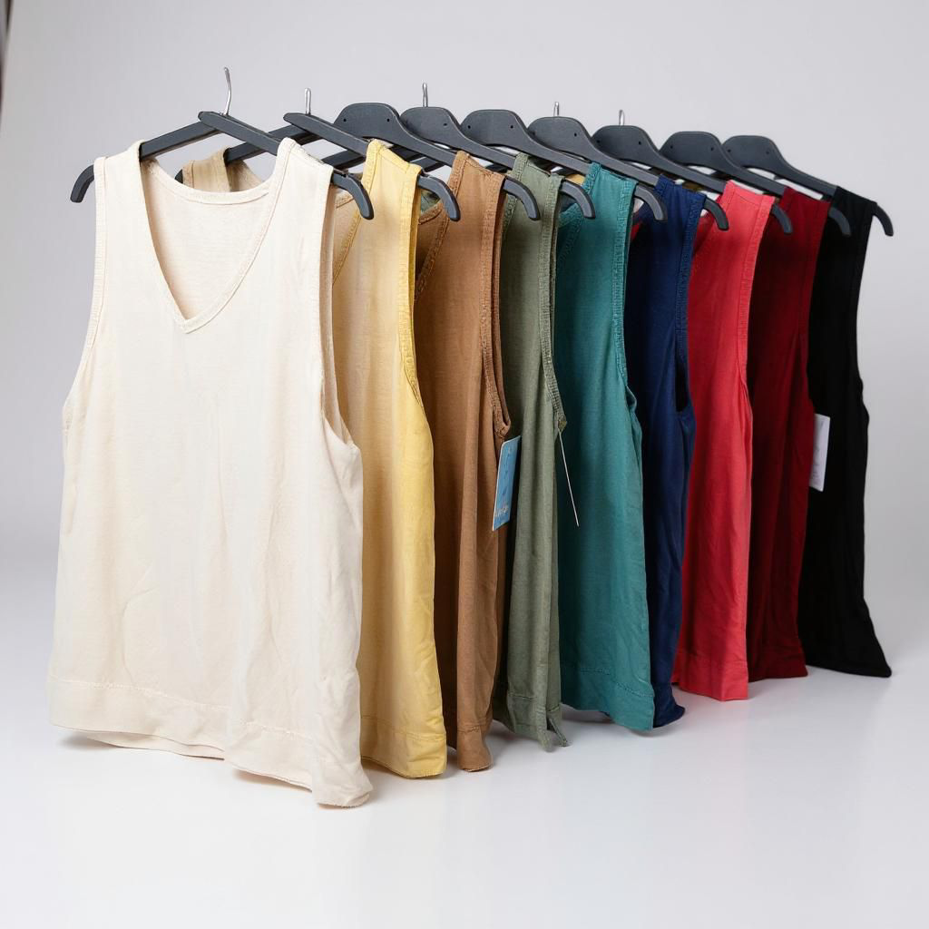 Camiseta de Tirantes con Cuello de Pico Esencial