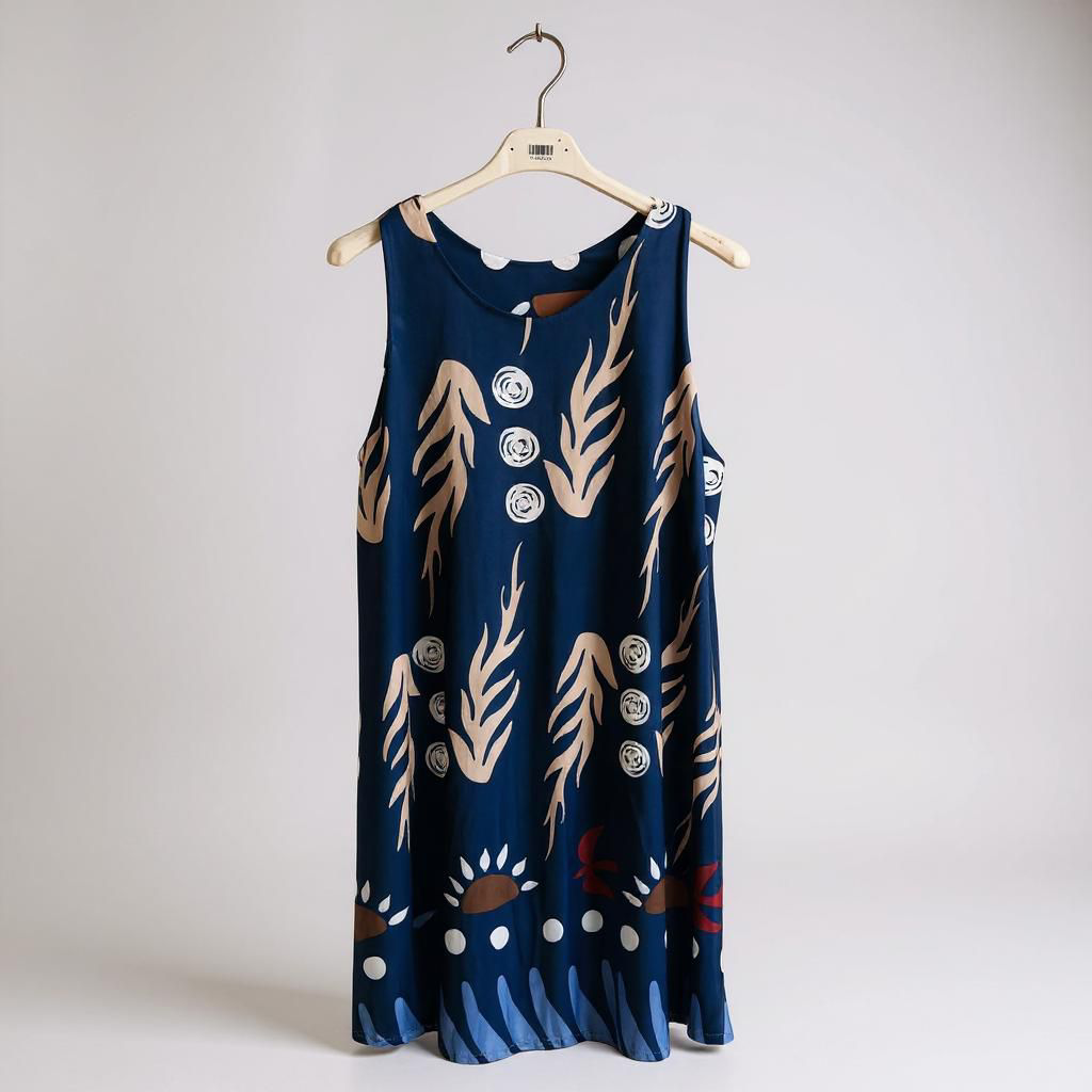 Vestido midi licra fría estampados orgánicos