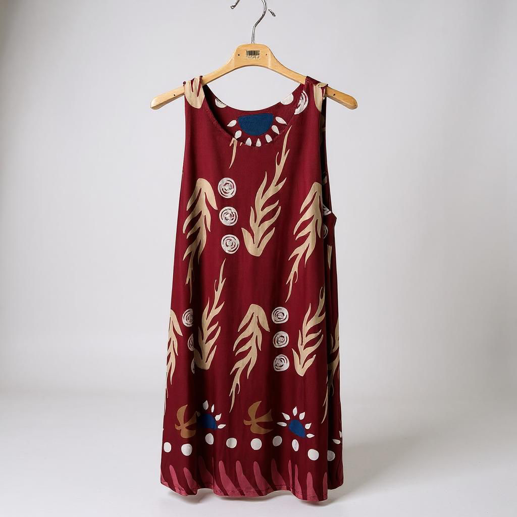 Vestido midi licra fría estampados orgánicos