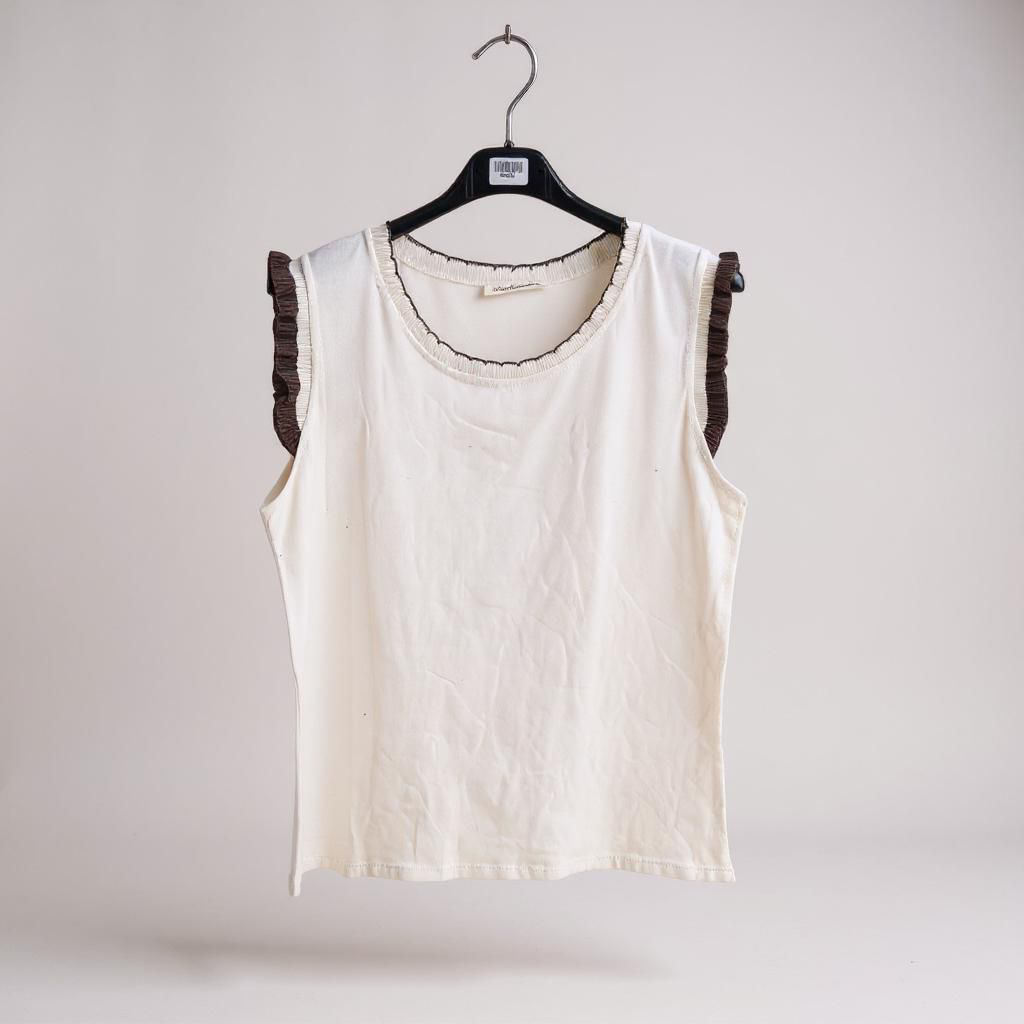 Camiseta sin Mangas con Volantes color