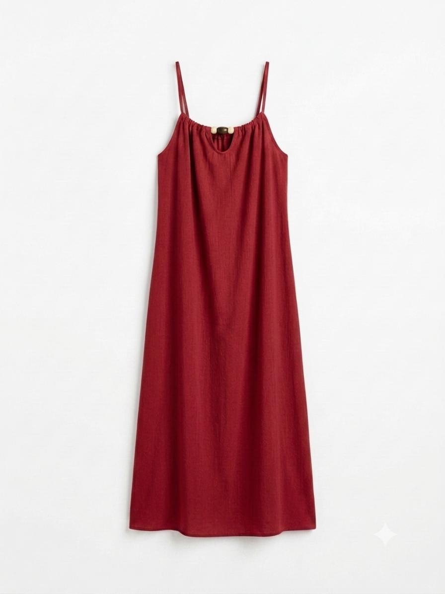 Vestido Midi | Bolas Escote