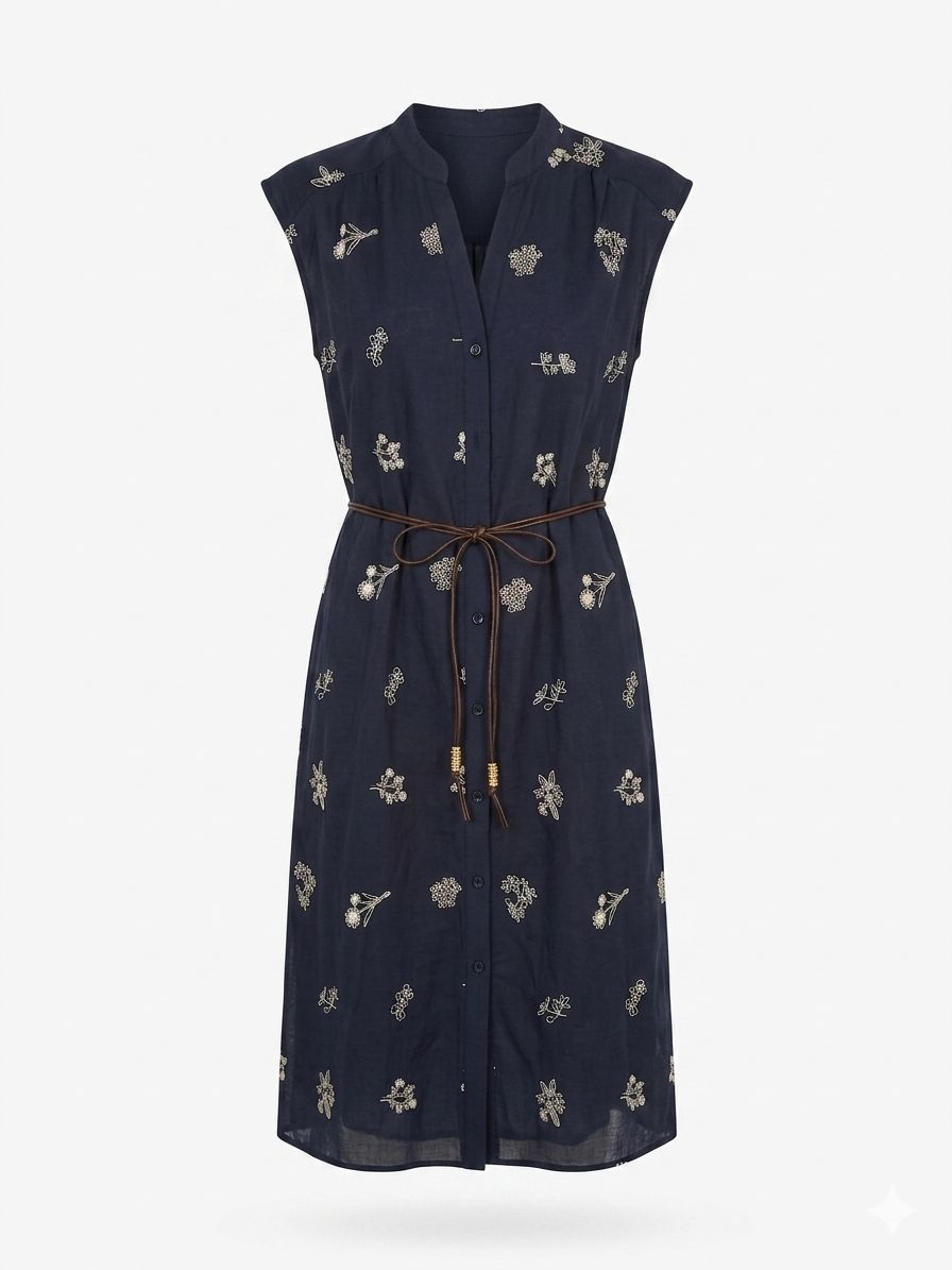 Vestido Camisero | Lino & Flores Talla Grande